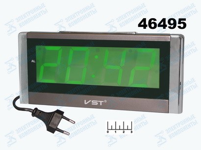 Часы цифровые VST-731-2 зеленые