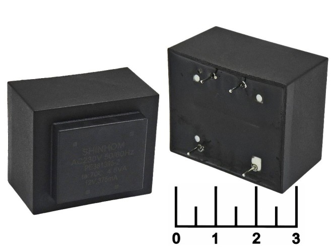 Трансформатор 12V 0.375A PE381395-2 Shinhom