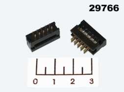 Разъем 10pin штекер на шлейф шаг 2.54мм FDC-10
