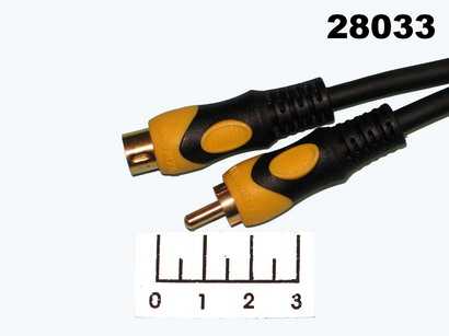 Шнур 1RCA-mini DIN 4pin 1.5м gold пластик composite Luxmann