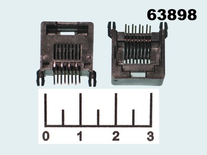 Разъем компьютерный гнездо 8P8C (RJ-45) на плату 8P8C-TJ8