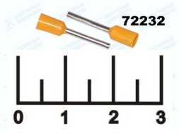 Клемма концевая (НШВИ) 0.5мм 1.3/10 (1мм) DN00510 оранжевая