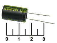 Конденсатор электролитический ECAP 1200мкФ 25В 1200/25V 1320 105C (WL)