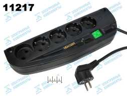 Сетевой фильтр 4+1/1.8м Vektor-Z/SE (max-10A)