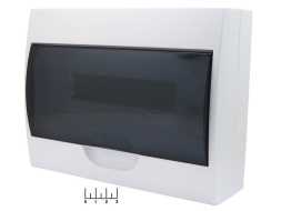 Бокс 12 модулей навесной с крышкой Generica ЩРН-П-12 (белый)