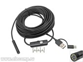 Видеокамера USB/micro USB/Type C инспекционная 8LED 8мм 10м эндоскоп