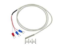 Датчик температуры PT1000 1 кОм 1м 4*30мм(-50...+350C) (WZP-035A, 3 провода) +