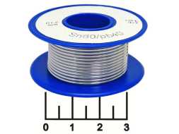 Припой 1.5мм 100гр олово(60%) свинец(40%) с флюсом на катушке