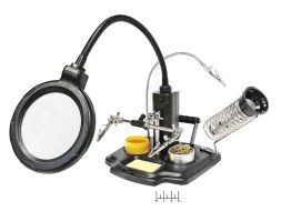 Лупа-подставка паяльная с захватом 90мм Rexant (12-0258)