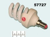 Лампа энергосберегающая 13W E14 2700K белый теплый ECO витая mini Экономка