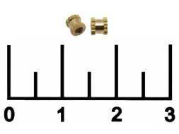 Втулка с внутренней резьбой М2*3*3.2 латунь