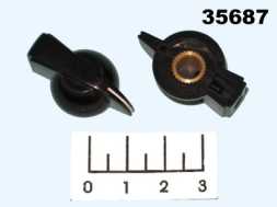 Ручка на вал 6мм черная "Клювик" K7-1