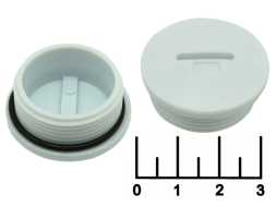 Заглушка PG-21 серая влагозащищенная d-28мм