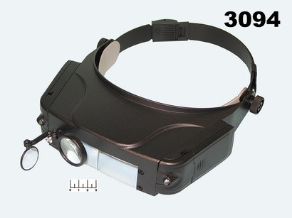 Очки радиомонтажника MG81007-C с лупой с подсветкой