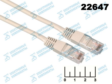 Шнур 8P8C-8P8C (RJ-45) 10м Cablexpert (патч-корд) (UTP) (PP12-10)