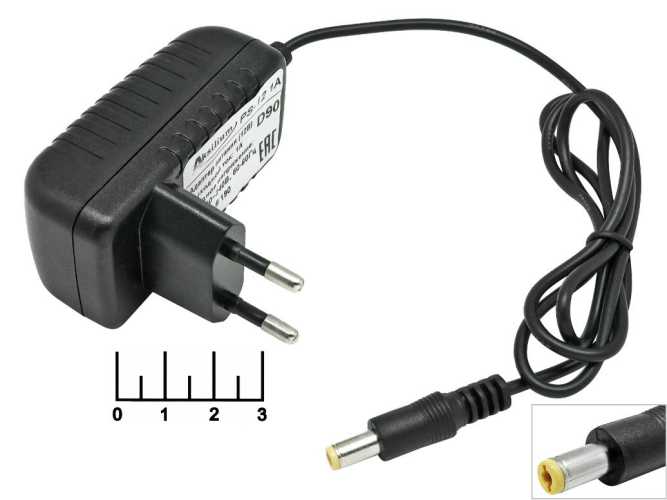 Блок питания 12V 1A PS-12 импульсный (5.5*2.1)