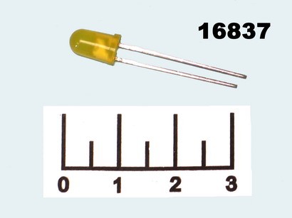 Светодиод LED КИПД21Е1-Ж желтый 3V 5мм (GNL-5013UYD)