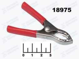 Зажим крокодил L-75 красный (8-0039)