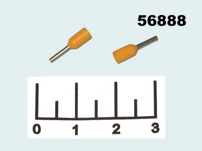 Клемма концевая (НШВИ) 0.5мм 1.3/6 (1мм) DN00506 оранжевая