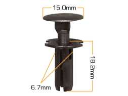 Клипса крепежная d-6.7мм KJ-1229S