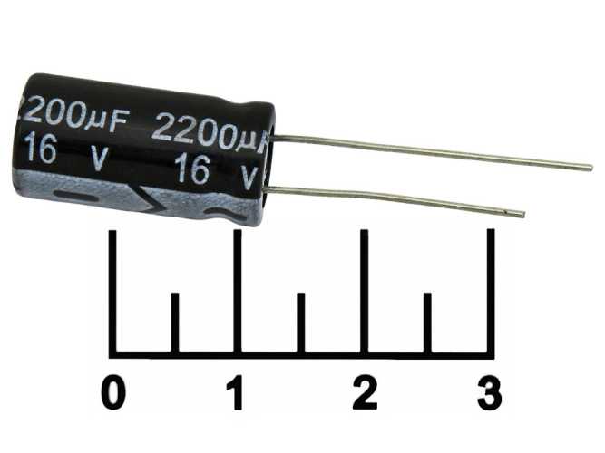 Конденсатор электролитический ECAP 2200 мкФ 16В 2200/16V 1020 105C (JWCO)