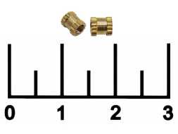 Втулка с внутренней резьбой М2.5*4*3.5 латунь