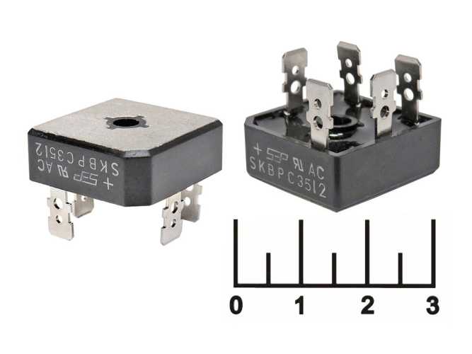 Диодный мост трехфазный 35A/1200V SKBPC3512