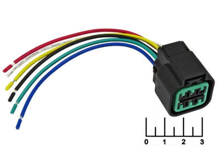 Разъем 6pin гнездо влагозащищенный на проводе PB62506027 Cargen (AX981)