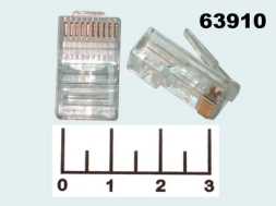 Разъем телефонный штекер линейный 10P10C (RJ-50)