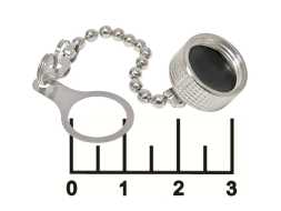 Крышка защитная для разъема GX12 металл на цепочке