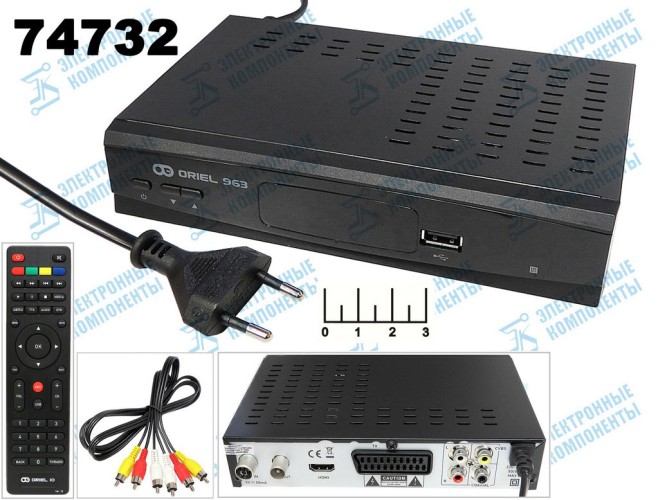 Ресивер цифровой телевизионный DVB-T2 Oriel 963 + медиаплеер
