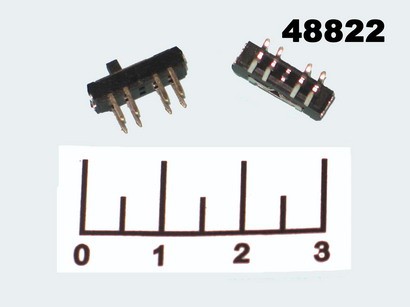 Микропереключатель движковый 3-х позиционный 8 контактов (SS-06)