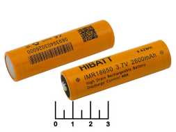 Аккумулятор 3.7V 2.6A 18650 IMR HIBATT выпуклый плюс