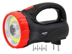 Фонарь 1 светодиод + COB аккумуляторный Рекорд PB-3200