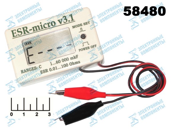 Прибор ESR-micro V3.1 для проверки ESR и электролитических конденсаторов