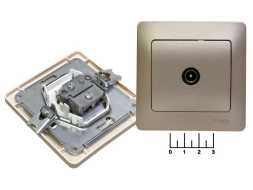 Розетка TV оконечная Glossa титан (GSL000491)