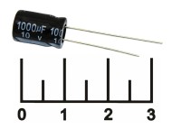 Конденсатор электролитический ECAP 1000мкФ 10В 1000/10V 0812 105C (JWCO)