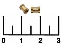Втулка с внутренней резьбой М2.5*5*3.5 латунь
