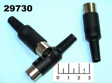 Разъем DIN 13pin штекер на кабель (1-384)