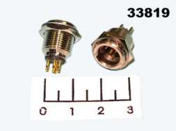 Разъем mini XLR штекер 4 контакта в панель под гайку