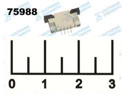 Разъем 4pin гнездо для шлейфа шаг 1мм