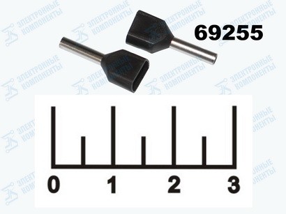 Клемма концевая (НШВИ) 0.75ммx2 2.2/8 (1.9мм) DTE00708 черная