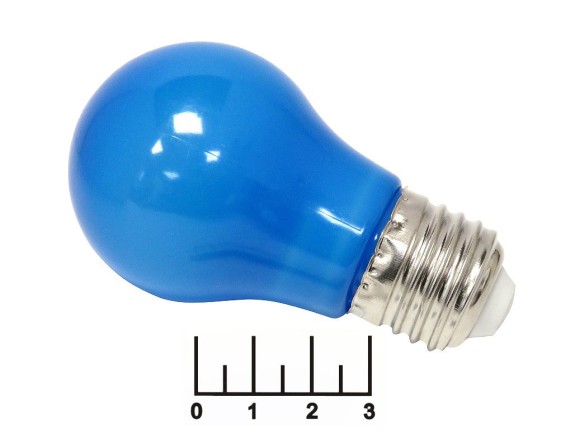 Лампа светодиодная 220V 3W E27 синяя Feron LB-375 (50*91) (25923)