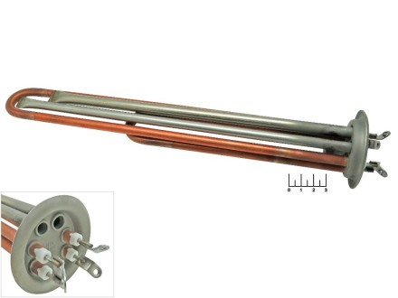Тэн для водонагревателя 2000W RF 310мм фланец 64мм под анод M4 3 контакта (винт) (20854)