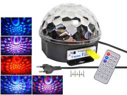 Светодинамическая установка 18-24W + USB/bluetooth + ПДУ 2 динамика NE-182A/EL145 Космос