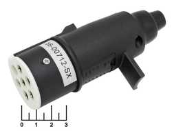 Разъем 7pin штекер на кабель (для прицепа) 88-00712-SX