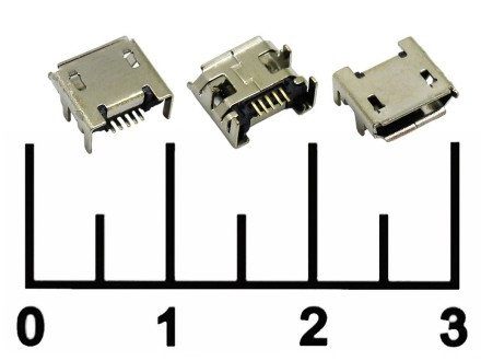 Разъем питания micro USB 5pin гнездо (г/ж) 4 крепежа JBL Pulse 2
