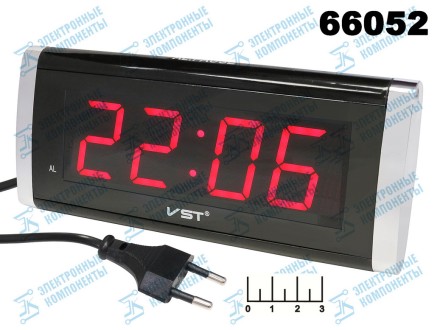 Часы цифровые VST-730-1 красные