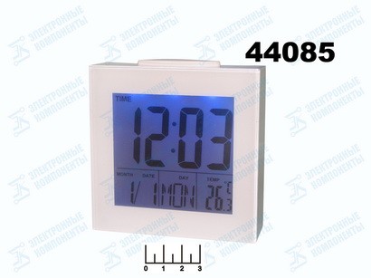 Часы цифровые + термометр синие 3501