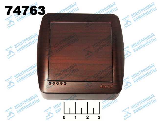 Выключатель 1-клавишный накладной Lezard Demet Маун